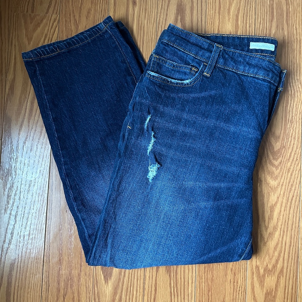 Anthropologie Dark Blue Straight Leg Jeans Sz 16w